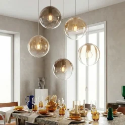 Lampadari Moderni-Top Light Lampadario sfere di vetro a sospensione per soggirono moderno