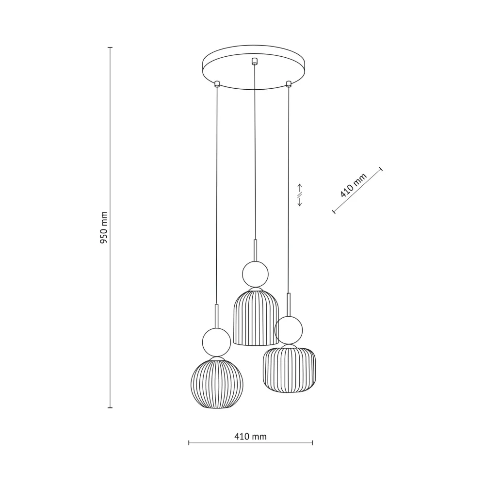Lampadari Moderni-Selezionato da Mazzolaluce lampadario 3 sfere di vetro verde ambra a sospensione
