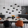 Lampadari Moderni-Selezionato da Mazzolaluce Lampadario sfere nere per tavolo da soggiorno moderno led 2700k-6500k