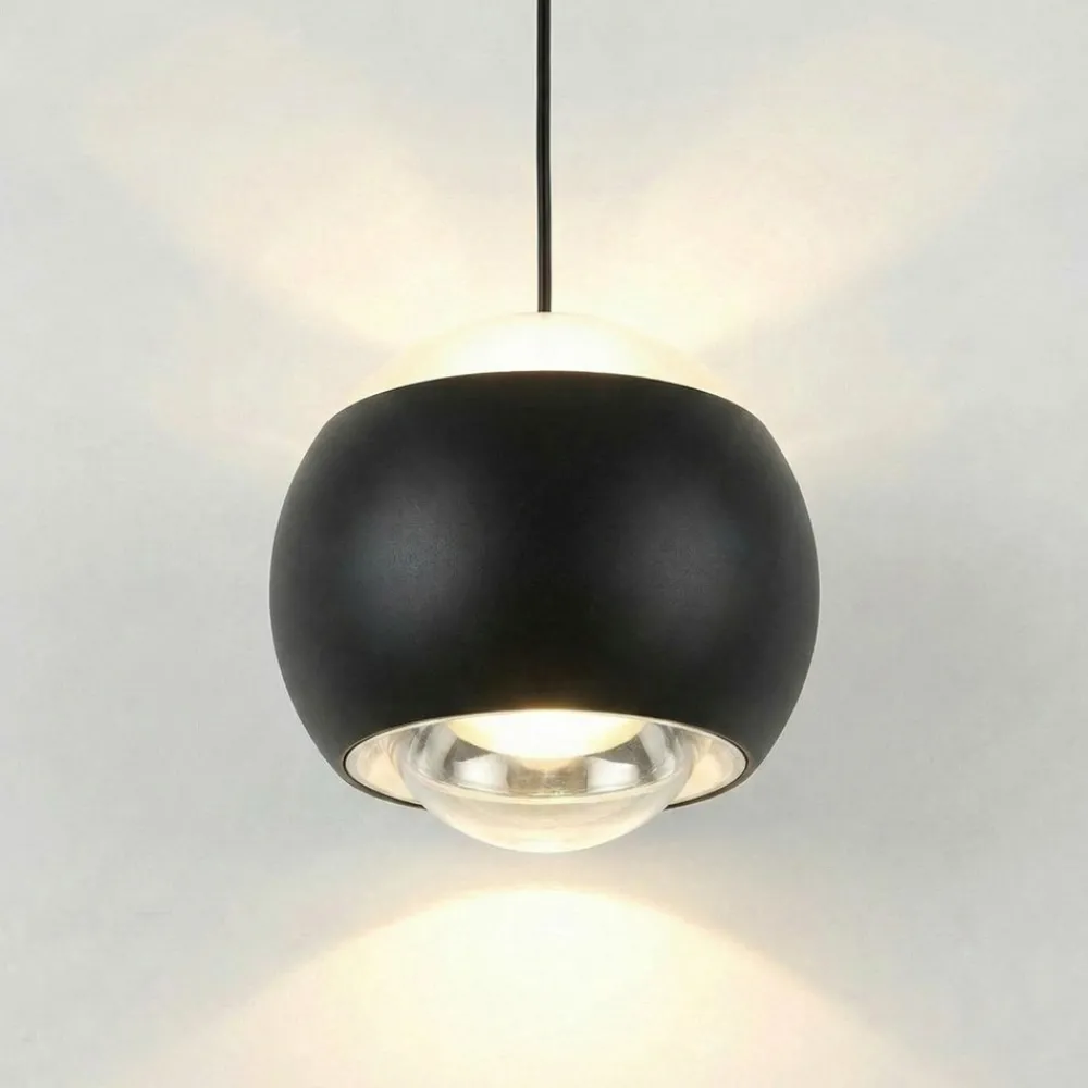 Lampadari Moderni-Selezionato da Mazzolaluce Lampadario sfere nere per tavolo da soggiorno moderno led 2700k-6500k