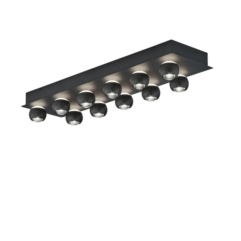 Lampadari Moderni-Selezionato da Mazzolaluce Lampadario sfere nere per tavolo da soggiorno moderno led 2700k-6500k