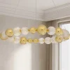 Lampadari Moderni-Selezionato da Mazzolaluce Lampadario sfere oro trasparenti per soggiorno moderno