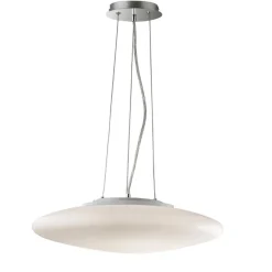 Lampadari Cucina-Ideal Lux Lampadario smarties sp3 d42 per cucina moderna vetro bianco