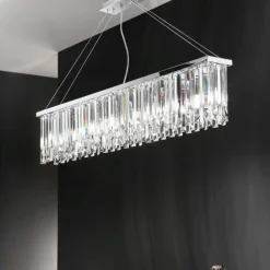Lampadari Moderni-Ondaluce Lampadario so batida di cristallo per salone