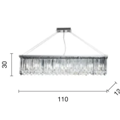Lampadari Moderni-Ondaluce Lampadario so batida di cristallo per salone
