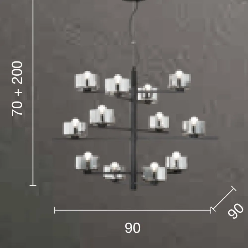 Lampadari Moderni-Ondaluce Lampadario so figaro 12 luci oro vetri ambra per salone