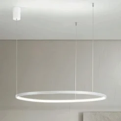 Lampadari Moderni-Ondaluce Lampadario so soel 60 bianco cerchio led moderno