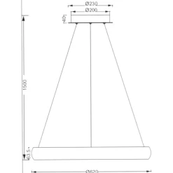Lampadari Moderni-Selezionato da Mazzolaluce Lampadario sospensione cerchio nero 60cm led 38w 2300k 3000k 4000k moderno