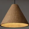 Lampadari Moderni-Selezionato da Mazzolaluce Lampadario sospensione cono 30cm di carta pesta rovere grezzo