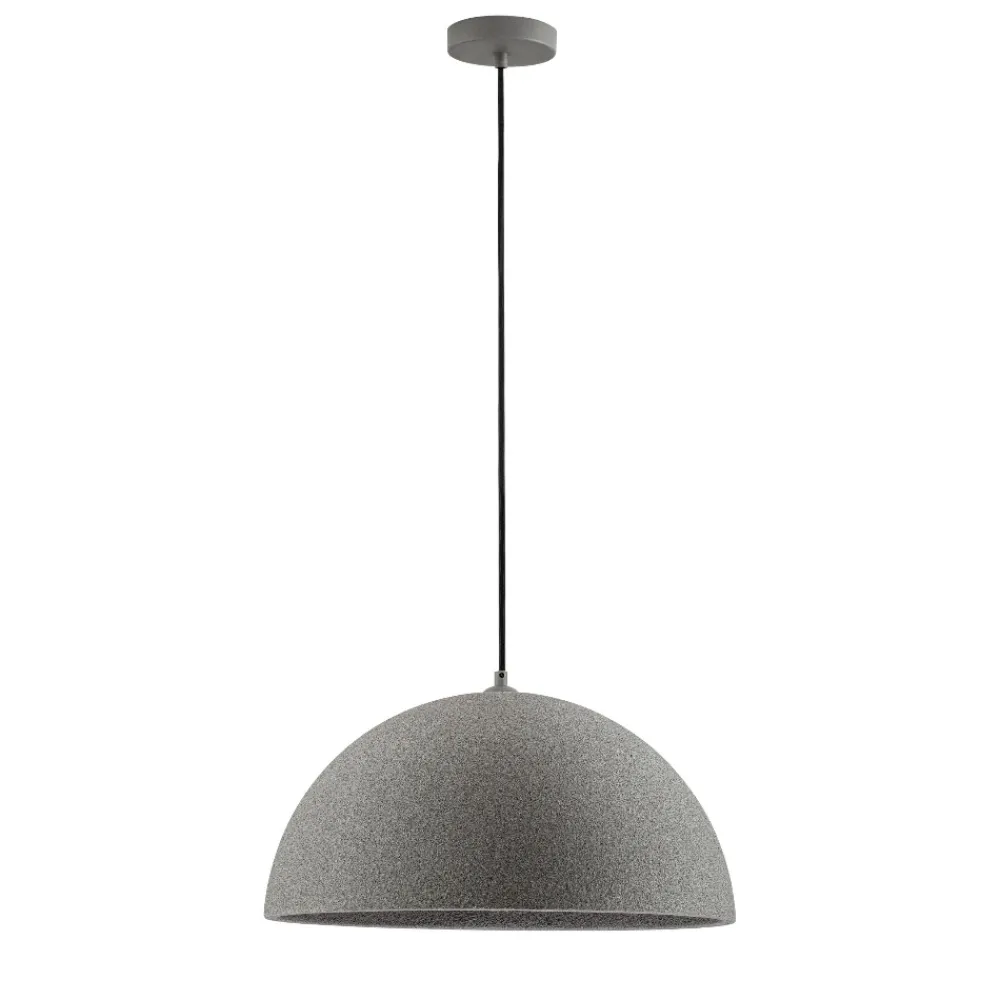 Lampadari Cucina-Selezionato da Mazzolaluce Lampadario sospensione cupola 60cm effetto pietra grigio per cucina
