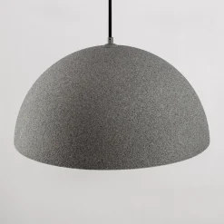 Lampadari Cucina-Selezionato da Mazzolaluce Lampadario sospensione cupola 60cm effetto pietra grigio per cucina