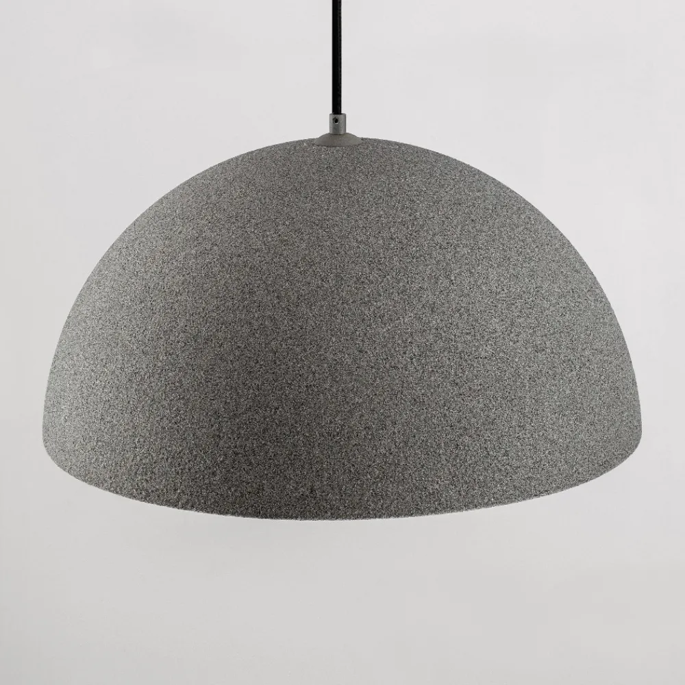 Lampadari Cucina-Selezionato da Mazzolaluce Lampadario sospensione cupola 60cm effetto pietra grigio per cucina