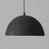 Lampadari Moderni-Selezionato da Mazzolaluce Lampadario sospensione cupola 32cm nero di cartapesta