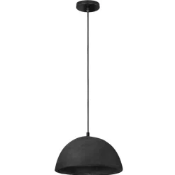 Lampadari Moderni-Selezionato da Mazzolaluce Lampadario sospensione cupola 32cm nero di cartapesta
