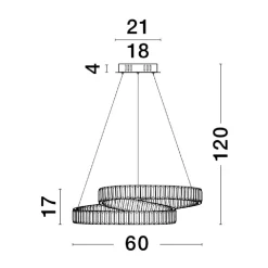 Lampadari Moderni-Selezionato da Mazzolaluce Lampadario spirale cristallo cromo per salotto led 50w 3500k