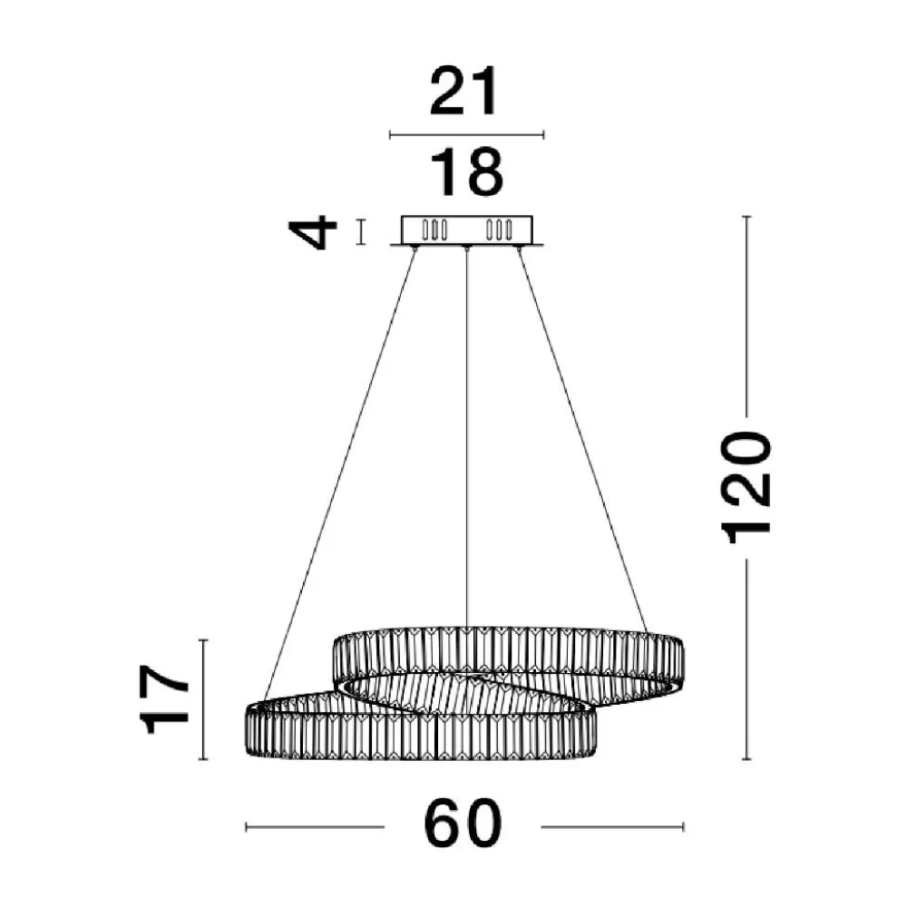 Lampadari Moderni-Selezionato da Mazzolaluce Lampadario spirale cristallo cromo per salotto led 50w 3500k