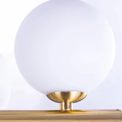 Lampadari Moderni-Selezionato da Mazzolaluce Lampadario spirale oro sfere di vetro per soggiorno moderno