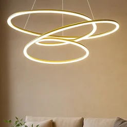 Lampadari Moderni-Perenz Illuminazione Lampadario spira oro perenz design moderno per soggiorno