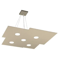 Lampadari Moderni-Top Light Lampadario squadrato sabbia toplight plate moderno