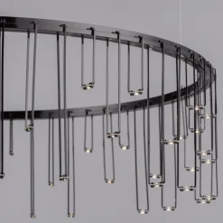 Lampadari Cucina-Selezionato da Mazzolaluce Lampadario stelle cadenti nero per cucina moderna led 3000k