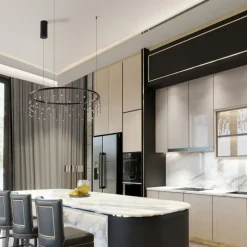 Lampadari Cucina-Selezionato da Mazzolaluce Lampadario stelle cadenti nero per cucina moderna led 3000k
