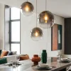 Lampadari Moderni-Top Light Lampadario struttura oro 3 sfere di vetro bronzo per soggiorno