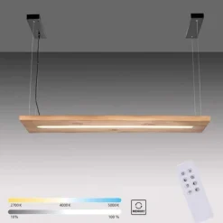 Lampadari Moderni-Selezionato da Mazzolaluce Lampadario tavola di legno led 2700k a 5000k con telecomando dimmerabile