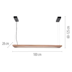 Lampadari Moderni-Selezionato da Mazzolaluce Lampadario tavola di legno led 2700k a 5000k con telecomando dimmerabile