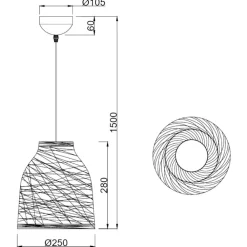 Lampadari Cucina-Selezionato da Mazzolaluce Lampadario tavolo da cucina marrone paralume in legno naturale