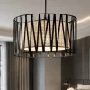 Lampadario Camera Da Letto-Selezionato da Mazzolaluce Lampadario tessuto nero design moderno cilindro per camera da letto