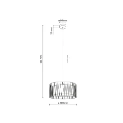Lampadario Camera Da Letto-Selezionato da Mazzolaluce Lampadario tessuto nero design moderno cilindro per camera da letto
