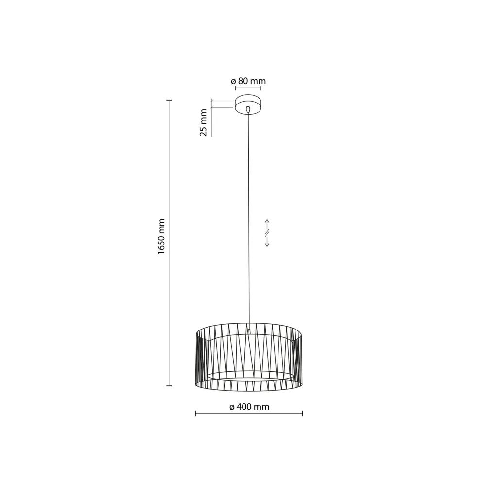 Lampadario Camera Da Letto-Selezionato da Mazzolaluce Lampadario tessuto nero design moderno cilindro per camera da letto