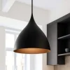Lampadari Cucina-Selezionato da Mazzolaluce Lampadario topia cupola nera per sala da pranzo cucina