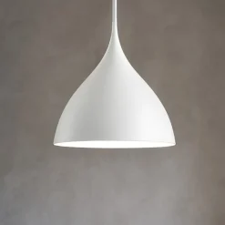 Lampadari Cucina-Selezionato da Mazzolaluce Lampadario topia per cucina moderna cupola metallo bianco