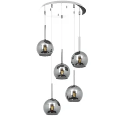 Lampadari Moderni-Top Light Lampadario moderno per salotto sfere vetro cromo