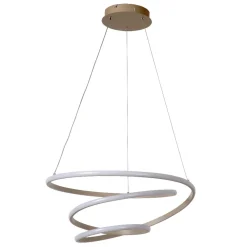 Lampadari Moderni-Selezionato da Mazzolaluce Lampadario tortora design moderno circolare led dimmerabile per soggiorno