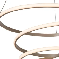 Lampadari Moderni-Selezionato da Mazzolaluce Lampadario tortora design moderno circolare led dimmerabile per soggiorno