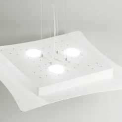 Lampadari Moderni-Gea Luce Lampadario tortora moderno luce sopra sotto isotta