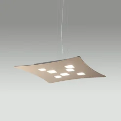 Lampadari Moderni-Gea Luce Lampadario tortora moderno luce sopra sotto isotta
