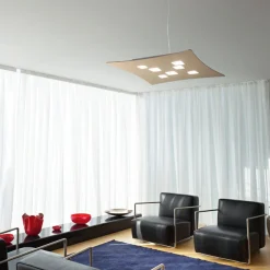 Lampadari Moderni-Gea Luce Lampadario tortora moderno luce sopra sotto isotta