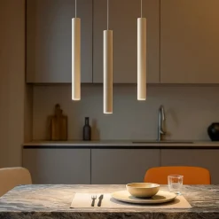 Lampadari Cucina-Top Light Lampadario tre luci toplight cilindri metallo sabbia per isola cucina