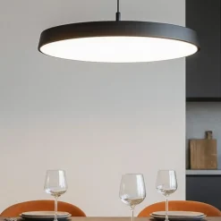 Lampadari Cucina-IsyLuce Lampadario urban nero per cucina led 39w dimmerabile
