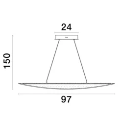 Lampadari Moderni-Selezionato da Mazzolaluce Lampadario vela per soggiorno moderno led 3000k