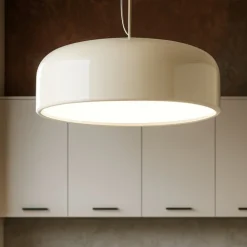Lampadari Cucina-Perenz Illuminazione Lampadario velia panna perenz led 50w cct biemissione per cucina