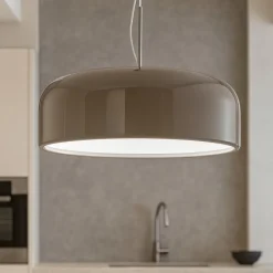 Lampadari Cucina-Perenz Illuminazione Lampadario velia perenz led 50w cct grigio tortora per cucina moderna