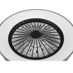 Ventilatori Da Soffitto-Selezionato da Mazzolaluce Lampadario ventilatore a plafoniera tessuto grigio moderno