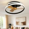 Ventilatori Da Soffitto-Selezionato da Mazzolaluce Lampadario ventilatore con pale nero moderno con luce silenzioso 20mq con telecomando