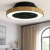 Ventilatori Da Soffitto-Selezionato da Mazzolaluce Lampadario ventilatore con pale da soffitto nero legno con luce 18mq con telecomando