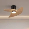 Ventilatori Da Soffitto-Selezionato da Mazzolaluce Lampadario ventilatore con pale luce led cct nero e legno stanza 13mq con telecomando