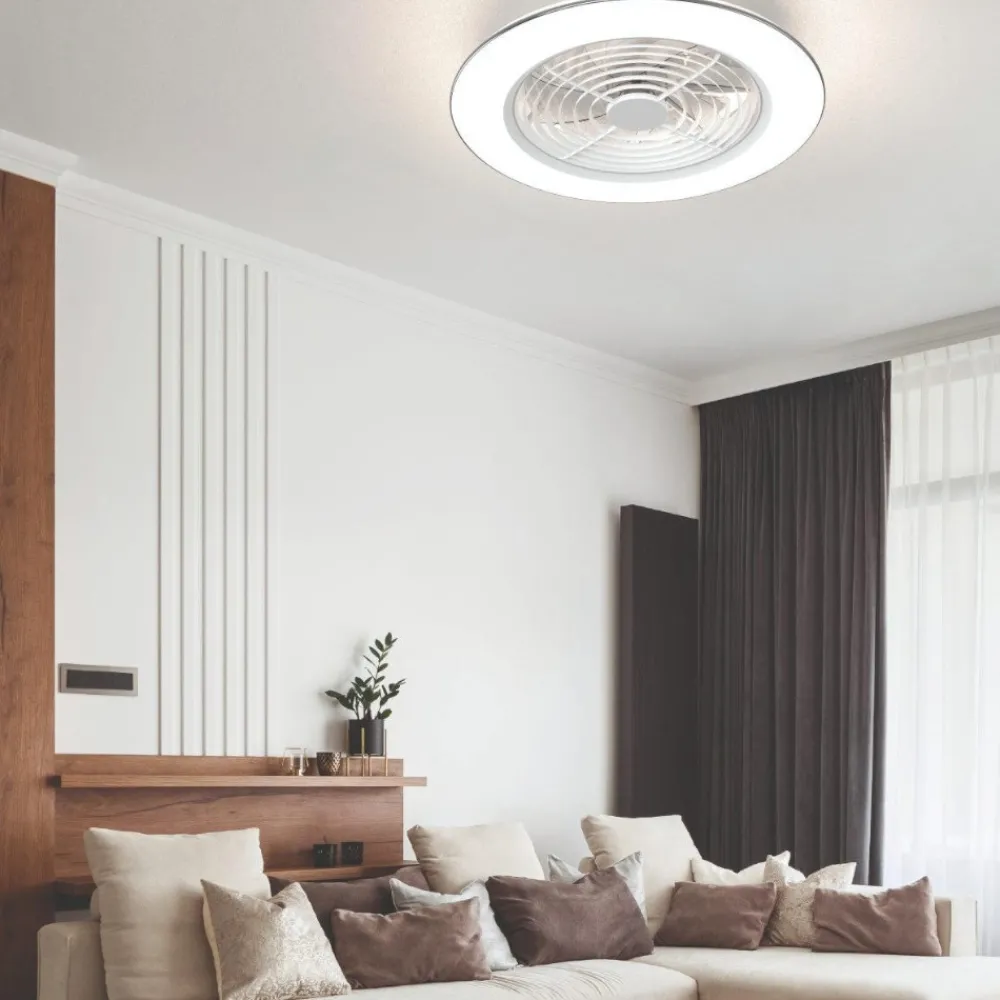 Ventilatori Da Soffitto-Selezionato da Mazzolaluce Lampadario ventilatore con pale da soffitto con telecomando silenzioso 20mq